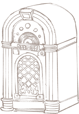 ジュークボックスのイラスト